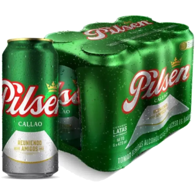 Cerveza Pilsen Callao Lata 473ml Pack 6