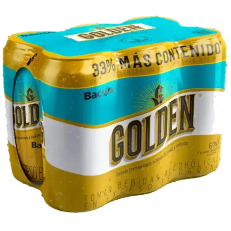 Cerveza Golden Backus Lata 355ml Pack 6